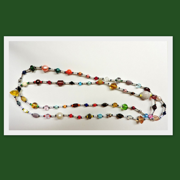 JEWELRY SALE HandCrafted Bead Soup Long Necklace - Picture 3 of 8